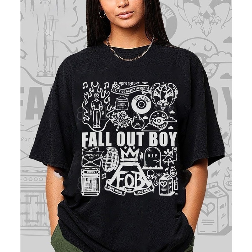 The Kid Arent Right Fall Out Boy Doodles Shirt Fall Out Boy 2023 Tour Tshirt